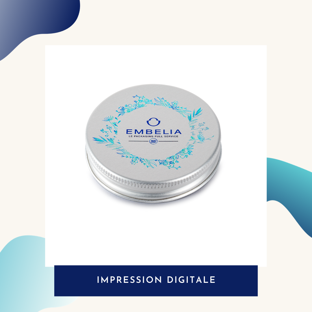 Couvercle aluminium avec impression digitale