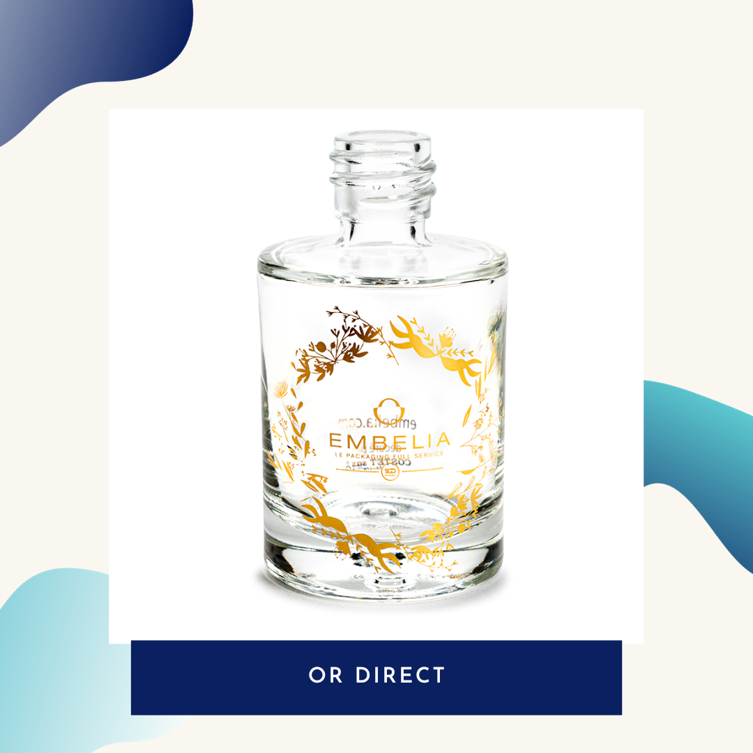 Flacon en verre sérigraphie or direct