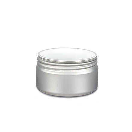 aluminium container  aluminium  jar 100 ml with white pp inner cup