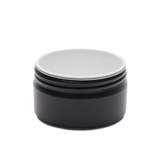 aluminium container black aluminium  jar 100 ml with white pp inner cup