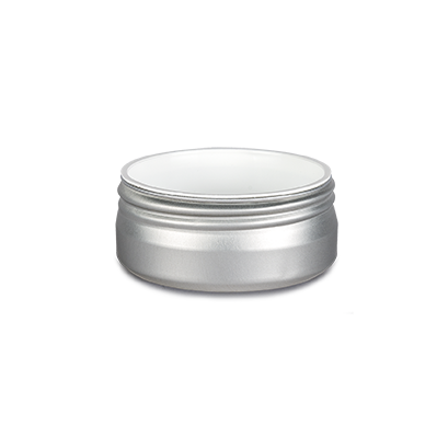 aluminium container aluminium  jar 50/70 ml with white pp inner cup